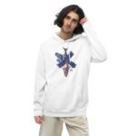 unisex kangaroo pocket hoodie white front 64c2f39735218