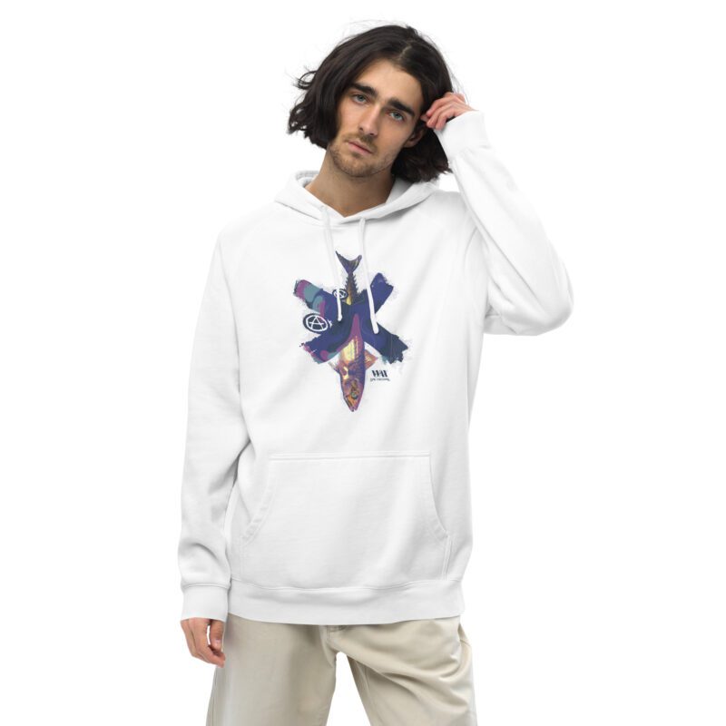 unisex kangaroo pocket hoodie white front 64c2f39735218