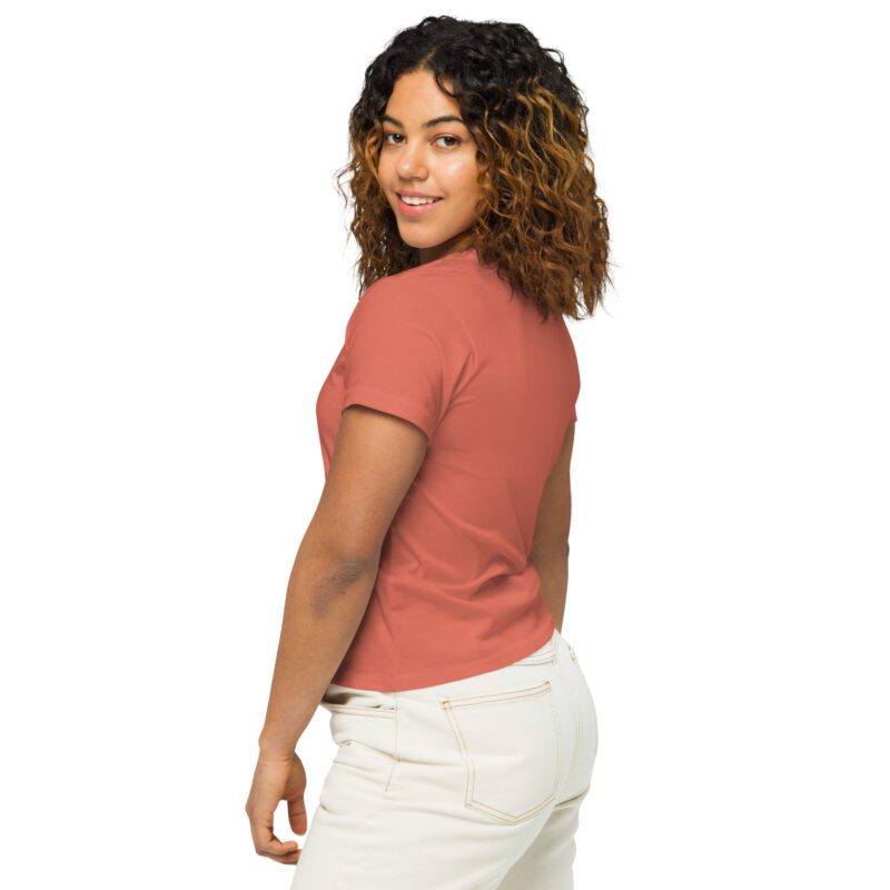 womens high waisted tee red sorbet back 65c7e6344db3a